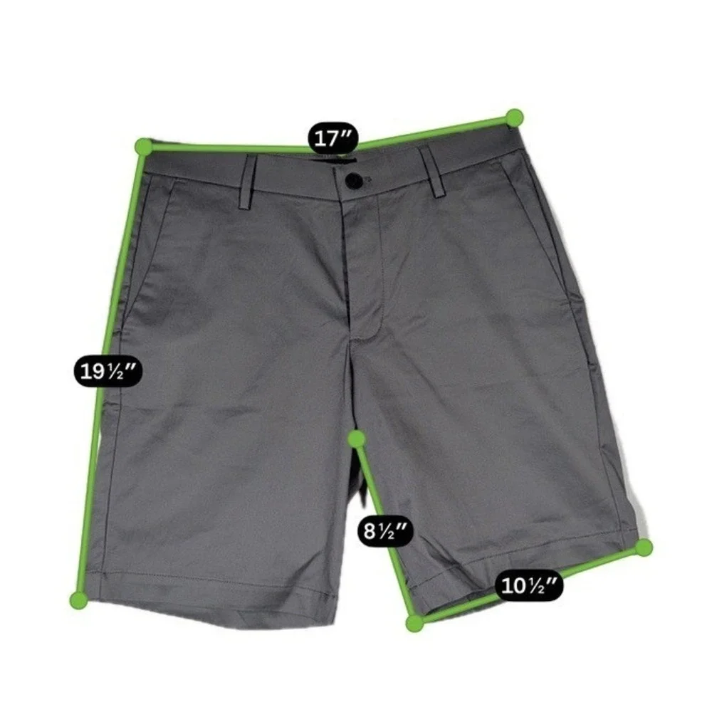 Banana Republic Mens Gray‎ Flat Front Stretch Golf Travel Shorts Size 32